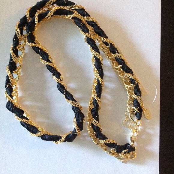 New braided ribbon fabric necklace - Picture 7 of 8